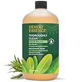 Desert Essence Thoroughly Clean Face Wash with Tea Tree Oil, Castile Soap and Coconut Oil - Organic Facial Cleanser for Sensitive and Oily Skin, Vegan & Cruelty-Free, 32 fl oz