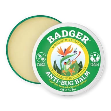 Badger Bug Repellent Tin, Organic Deet-Free Mosquito Repellent with Citronella, Family Friendly Pleasant Smelling Insect Repellent, Easy to Use Travel Size, .75 oz Tin