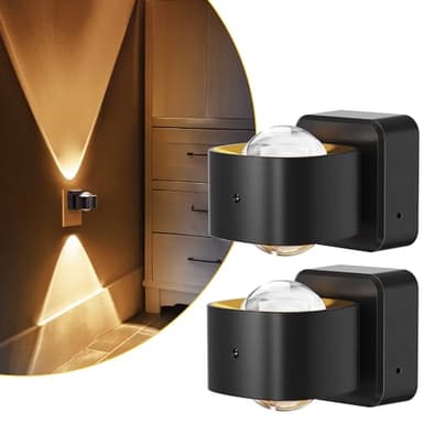 L LOHAS LED Night Light Projector, Night Lights Plug into Wall, Dusk to Dawn Sensor, 180°Rotating Nightlight for Kids, 0-150LM Dimmable Soft White Ambient Lighting for Bathroom, Decor, Gifts, 2 Pack