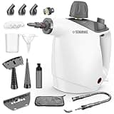 Handheld Steam Cleaner, Steam Cleaner with 16 PCS Accessory & Safety Lock, 500ML Large Capacity Natural Surface Steam for Cleaning, Multipurpose Steam Cleaner for Home, Car, Bathroom, Grease(White)
