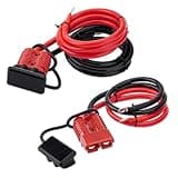 Venussar 7 FT Quick Disconnect Winch Power Cable, 4 Gauge 4 AWG Copper Wiring, Heavy Duty Quick Disconnect Cables