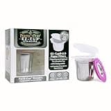 EZ-Cup Stainless Steel Reusable K Cup Coffee Pod for Keurig + 25 Disposable Paper Filters - Refillable Capsule Compatible with Keurig 1.0, 2.0,K-Express, K-Mini, K-Duo, and Other Select Models