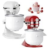 Ice Cream Attachment for KitchenAid Stand Mixer,Fits 4.5-5Qt Tilt-Head/6-7Qt Bowl-Lift Stand Mixers, 2-Quart Frozen Kitchenaid Ice Cream Maker Attachment, Ice Cream & Sorbet Gelato Maker by KassunKoch