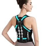 SHAPERKY Posture Corrector for Women for Support: Back Brace for Full Back Support - Adjustable Shoulder Straightener for Women and Men (Black, Medium)