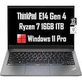Latest Lenovo ThinkPad E14 Gen 4 Business Laptop (14" FHD, AMD Ryzen 7 5825U, 16GB RAM, 1TB SSD, 8-Core (Beat i7-1255U)) Fingerprint, Backlit, FHD Webcam, Wi-Fi 6, 10-Hr Long Battery Life, Win 11 Pro