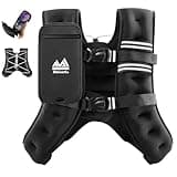 BIBIVENTA Weighted Vest for Women & Men, 16lb Body Weight Vest with Touchscreen Phone Holder & Reflective Stripe, Workout Equipment for Weight Loss, Fitness, Walking, Running, Cardio, Strength Training