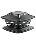 Davinci Lighting Flexfit Solar Outdoor Post Cap Lights - Includes Bases for 4x4 5x5 6x6 Wooden Posts - Bright LED Light - Slate Black (1 Pack)