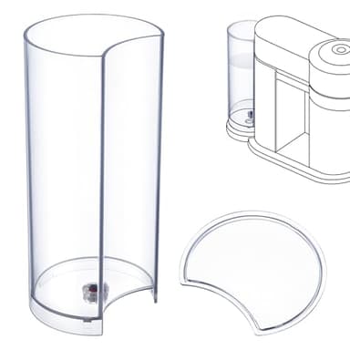 Feekoon Water Tank Reservoir & Lid Cover Replacement Compatible with Nespresso Vertuo Next, Compatible with Krups XN910B XN9105 XN910C Coffee Machine, Coffee Machines Replacement Parts, Clear