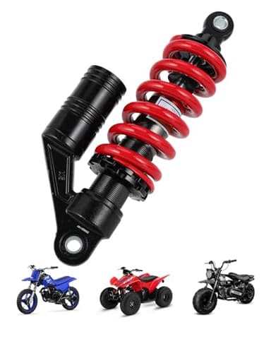 NACORE 11.02'' 280mm Motorcycle Rear Shock Absorber With External Airbag Universal for Dirt Pit Bike Off Road Mini Bike Scooter, Vintage Red