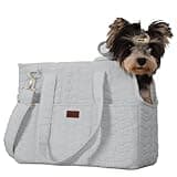 Patazone Small Dog Purse Cat Carrier Bag,Adult Cat/Puppy Carriers Bag Large Cat with Multiple Pockets,Breathable Mesh Soft Cushion,Traveling Pets Tote Picnic Outdoor 15lb (Grey2, Large)