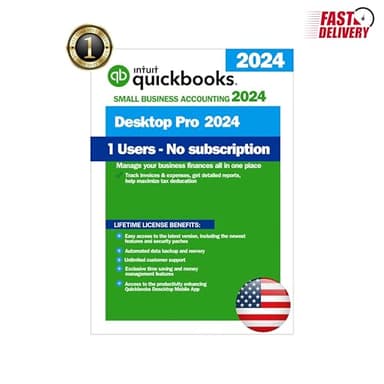 Quick-Books Desktop Pro 2024 Lifetime | 1 User | Amazon Message Delivery (Within 6hrs) (Message me first!)