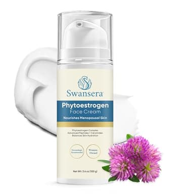 Phyto Estrogen Face Cream - Hydrating Moisturizer - Dermatologist Recommended with Wild Yam, Bakuchiol, Peptides & Ceramides - Nourishing Skin Care for Perimenopause & Mature Skin