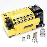 MRCM Drill Bits Sharpener,3mm -15mm Drill bit Grinding Machine MR-13A, 95° to 135° Point Angle Adjustable Drill Bit Re-Sharpener, Portable Bits Sharpening Machine with 13 Collets