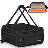 IBVIVIC Vinyl Record Travel Carrying Bag Protable Vinyl Albums Storage Case Bag for Travel and Collection 14.2'' x 14.2'' x 7.5''