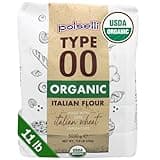 POLSELLI Organic Flour, Type 00, 100% Italian Grain, Double Zero Flour, OO Extra Fine, BIO, Neapolitan Italian Pizza, Bread, Pasta, All Natural, Unbleached, All-Purpose Flour, Unbromated, No Additives