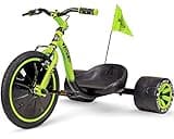 Madd Gear Drift Trike – Big Wheel Drifting Tricycle for Ages 5+ with Strong Steel Frame - Max Rider Weight 150lbs - Chopper Style Ride-On Kids Bike - Adjustable Seat - Safety Flag