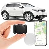 Hongtop H GPS Tracker for Vehicles, 1PCS Real Time GPS Tracker for Car Work with Find My (iOS Only), Mini Hidden Car Tracker Device with Magnetic Case, No Monthly Fee (Black)