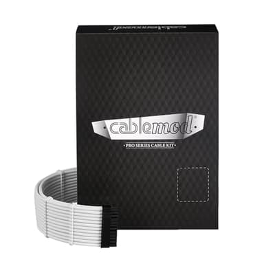 CableMod RT-Series Pro ModMesh Sleeved 12VHPWR StealthSense Dual Cable Kit for ASUS/Seasonic/Phanteks (White)