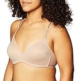 Warner's Women's No Side Effects Underarm-Smoothing Comfort Wireless Lightly Lined T-Shirt Bra 1056, Toasted Almond, 36B