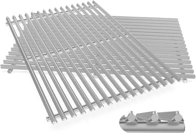 9.5MM Thick Grill Grates for Weber Genesis 300 Series, 19.5" 304 Stainless Steel Weber Genesis Grill Parts, Replacement for Genesis E310 S310 E320 S320 E330 S330(2007–2016), Replaces Weber 7524 & 7528