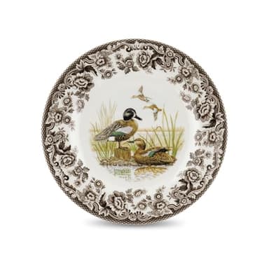 Spode Woodland Salad Plate, Blue Winged Teal, 8” | Perfect for Thanksgiving and Other Special Occasions | Made in England from Fine Earthenware | Microwave and Dishwasher Safe
