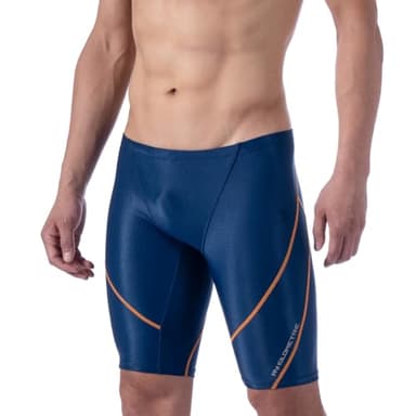MY KILOMETRE Men's Athletic Swimsuit PBT Men Swim Jammers Durable Competitive Swim Team Suit Athletic Swimming Shorts Dark Blue...