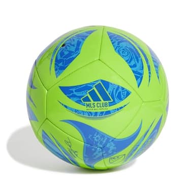 Adidas MLS Club Soccer Ball, Green/Glory Blue/Solar Blue, 5