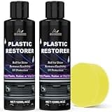 Restorer for Cars Revive Faded Plastic, Rubber Vinyl Ultimate Solution for Car Trim Restoration Protection Plastic Restorer (2, Black)