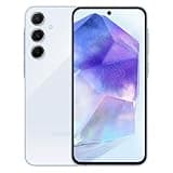 Samsung Galaxy A55 5G A556E 128GB Dual-SIM GSM Unlocked Android Smartphone (Latin Variant/US Compatible LTE) - Awesome Ice Blue