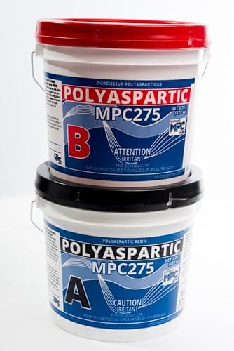 MPC-275 Polyaspartic Floor Coating Kit – 2 Gallon Clear Gloss Polyurea Garage Floor Coating – Thin, Fast-Cure Polyaspartic Top Coat for Concrete, Vinyl Flake, and Countertop Applications