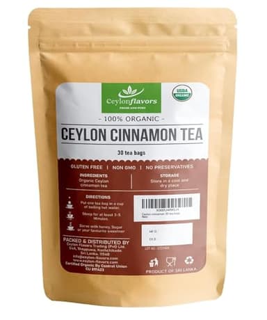 Organic Ceylon Cinnamon 30 Tea Bags