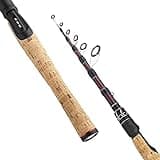 EOW XPEDITE Portable Telescopic Fishing Rods, Spinning & Casting, 24T Carbon Blanks & Solid Carbon Tip, Cork Handle, Travel Rod, Short Collapsible Rods (Rod - Spinning/Action Fast/Power M, 6'6")