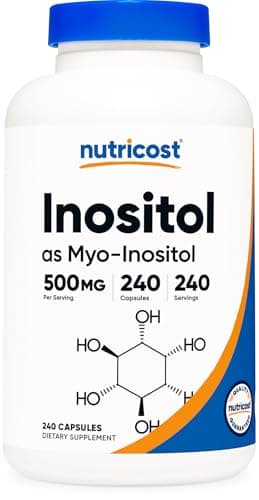 Nutricost Inositol Capsules 500mg, 240 Capsules - Veggie Capsules, Non-GMO, Gluten Free (Myo-Inositol)
