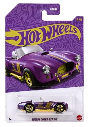 Hot Wheels Pearl & Chrome Shelby Cobra 427 S/C, Purple, 57th Anniversary Collection, 1:64 Scale Diecast Car