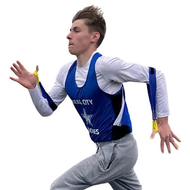 Tumbl Trak Adjustable Lycra Running Arms® - Correcting Arm Position for Track and Field, Agility Training and Speed Training - Unisex Youth