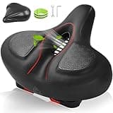 Zacro Oversized Bike Seat, Comfort Bike Seat Cushion for Peloton Bike/Bike+, Wide Bike Seat for Men Women, Bicycle Saddle Replacement Compatible with Exercise Spin Stationary Mountain Road Bike Ebike