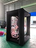 Vinfgoes Black Inflatable Cash Cube Inflatable Cash Machine Inflatable Money Machine Booth Money Grab Machine for Promotion Advertising Events (NO BLOWERS Included)