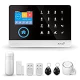 PGST WiFi+GSM/4G Home Smart Alarm Security System,APP Control,DIY Wireless Burglar Alert System,Motion Detector,Door Sensor,External Siren,NO Monthly Fees,Compatible with Alexa and Google(PG-103A)