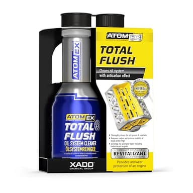 XADO Engine Oil System Cleaner with Anti-Carbon Effect - Removes Contamination & Engine Sludge - ATOMEX Total Flush Revitalizant (Bottle, 250ml)