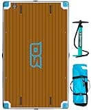 Driftsun Inflatable Floating Dock Platform - Inflatable Island - Floating Mat Swim Platform for Lakes and Boats - Inflatable Raft with Carry Straps - Premium Air Mat Inflatable Water Pad 8ft x 6ft