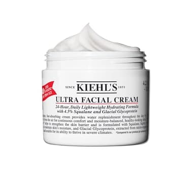 Kiehl's Ultra Facial Cream, with 4.5% Squalane to Strengthen Skin's Moisture Barrier, Skin Feels Softer and Smoother, Long-Lasting Hydration, Easy and Fast-Absorbing, Suitable for All Skin Types