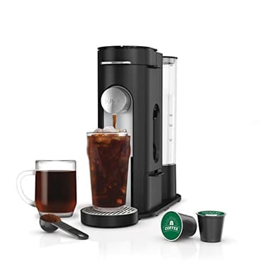 Ninja PB040C Single Server Coffee Maker, Compatible with 62oz K-Cup Pods, Iced Coffee Reservoir, Black (Renewed)