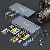 CFexpress Type B Card Reader,8 in 1 Multi CF Express Reader for CFexpress Type B/CF/XD/MS/TF/SD/USB,USB3.2 Gen2 10Gbps CFexpress Memory Card Reader for Windows/Mac/Linux/Android Read 6 Cards and 2 USB