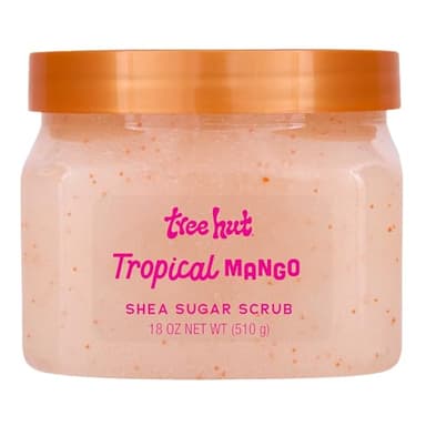 Tree Hut Shea Sugar Scrub Tropical Mango, 18oz, Ultra Hydrating and Exfoliating Scrub for Nourishing Essential Body Care