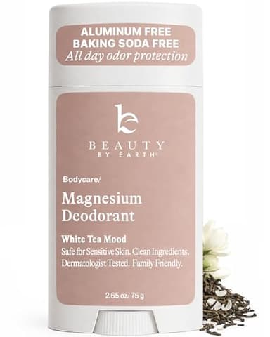 Aluminum Free Deodorant for Women – USA Made Natural Magnesium Deodorant with 55% Organic Ingredients, Baking Soda Free, Long-Lasting All-Day Odor Protection, Non-Irritating for Kids & Sensitive Skin