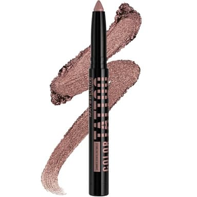 MAYBELLINE Color Tattoo Longwear Multi-Use 24HR Eye Shadow Stix, Rich, Long Lasting Eyeshadow, Eyeliner and Eye Primer Stick, I Am Cheeky (Mauve Shimmer)