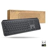 Logitech MX Keys Wireless Illuminated Keyboard, Quiet Perfect-Stroke Keys, Logi Bolt Technology, Bluetooth, Rechargeable, Globally Certified, Windows/Mac/Chrome/Linux - Graphite (Renewed)