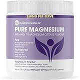 Pure Magnesium Citrate Powder to Support Sleep, Muscle & Bone Health, Energy, Heart & Digestion. Unflavored Magnesium Powder Drink Mix, Vegan, 60 Servings