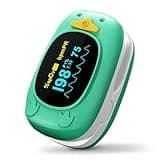 Pulse Oximeter For Kids-HOLFENRY Baby Oxygen Monitor Fingertip For Children Kids Pulse Oximeter Fingertip, Large Display, Included with AAA Battery