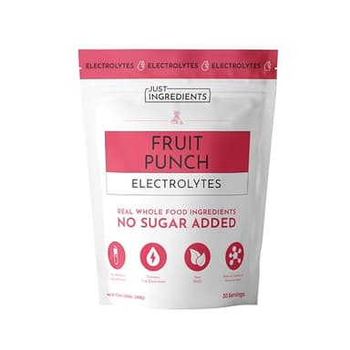 Fruit Punch Electrolytes-30 Serving Hydration Drink Mix with Coconut Water, Sea Salt, and Trace Minerals - Supports Hydration, Recovery, and Electrolyte Balance*